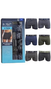 Original Penguin Mens 6X Pack Boxer Stretch Cotton Trunks Rich Underwear Gift Assorted Colours Uk Size M-XL