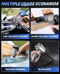 Car Vacuum Cleaner Cordless,Handheld Vacuum Cleaner Type C,Mini Portable Vacuum with Brushless Motor 15000PA Powerful for Car,Keyboard,Office and Home Cleaning