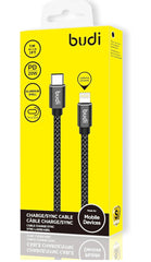 Budi 20W PD Fast Charge Braided Thunderbolt 1M or USB C to Lightning Connector Cable for fast charging with Aluminum Alloy Shell - 18W,20W, 30W,or 60W USB-C Power Adapter Adaptable for Apple devices