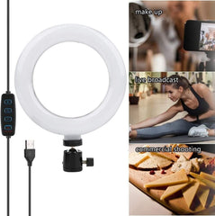 LED Ring Light Youtube Tiktok Makeup Video Phone Selfie with Phone Holder