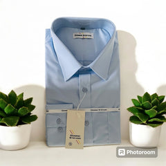 Mens Formal Shirts /Office Use Shirts Cotton Blend Solid Colour Casual Long Sleeve Shirt S-XXL