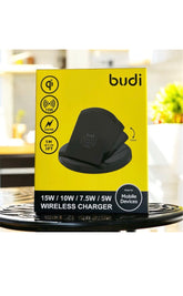 Budi Wireless Fast Charger Pad 10W For iPhone 11 12 Pro Samsung S20 S21 Ultra