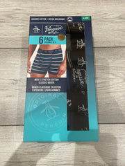 Original Penguin Mens 6X Pack Boxer Stretch Cotton Trunks Rich Underwear Gift Assorted Colours Uk Size M-XL