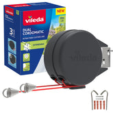 Vileda Dual Cordomatic Retractable Washing line 30m | 2 x 15m clothes line