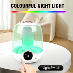 3L Humidifier for Bedroom, Essential Oil Diffuser Air Humidifier with 3 Modes 7 Color Changing Light for Home Office