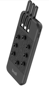 Budi 10000mAh Wireless Pocket Power Bank 2 Input Micro Type C