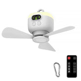 8000mHA Portable Ceiling Fan With LED Light & Remote Control Outdoor Camping Tent Hanging Fan USB Rechargeable Electric Fan
