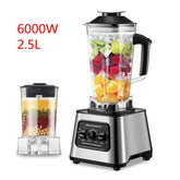 Powerful Blender Mixer Juicer Smoothie Maker Table Blenders 2.5L Container Food Processor Blender Mixer for Ice Nut Fruit 6000W