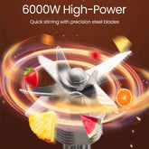 Powerful Blender Mixer Juicer Smoothie Maker Table Blenders 2.5L Container Food Processor Blender Mixer for Ice Nut Fruit 6000W