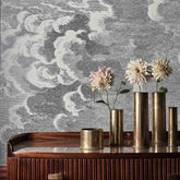 Cloud Wallpaper nordic wallpaper black and white clouds in scandinavian style Pearlic effect Fashion Nuvolette Wall Paper