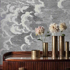 Cloud Wallpaper nordic wallpaper black and white clouds in scandinavian style Pearlic effect Fashion Nuvolette Wall Paper