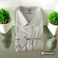 Mens Formal Shirts /Office Use Shirts Cotton Blend Solid Colour Casual Long Sleeve Shirt S-XXL