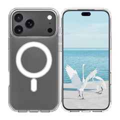 Magnetic Wireless Charging Clear Hard Acrylic Phone Case for iPhone 17/17 Pro/17 Pro Max/17 AIR