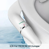 Toilet Bidet Ultra-Slim Bidet Toilet Seat Attachment With Brass Inlet Adjustable Water Pressure Bathroom Hygienic Shower
