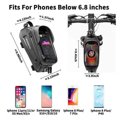 Bicycle Bag Waterproof Touch Screen Cycling Bag Top Front Tube Frame MTB Road Bike Bag 6.5 Phone Case Bike Accessories