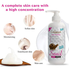 LAIKOU Collagen Snail Face Body Cream Deep Moisturizing Whole Body Brightening Improve Chicken Skin Anti-drying Body Lotion Care