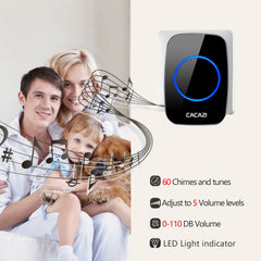 Wireless Waterproof Doorbell 300m Range US EU UK AU Plug Home Intelligent Door Bell Chime 1 2 Button 1 2 3 Receiver