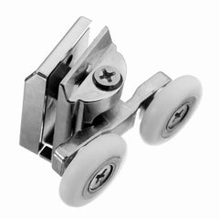 2Pcs Double Sliding Shower Glass Door Upper Rollers Wheel Runners DIY 23mm