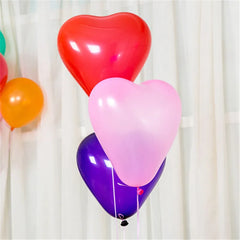 10Pc 10Inch Pink White Red Heart Shaped Latex Balloons Wedding Marriage Birthday Party Decors Valentine's Day Gifts Supplies