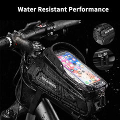 Bicycle Bag Waterproof Touch Screen Cycling Bag Top Front Tube Frame MTB Road Bike Bag 6.5 Phone Case Bike Accessories