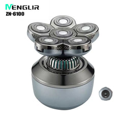 MENGLIR 6100 6-Head Rotary Shaver for Men 6-Blade LED Display IPX Washable USB Charging Household RV Bikini Body Shaving