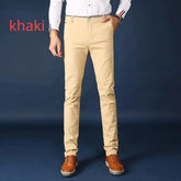 Men Casual Pants Slim Plaid Pencil Pants Fashion Male Business Suit Pant Wedding Trousers pantalones hombre