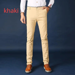 Men Casual Pants Slim Plaid Pencil Pants Fashion Male Business Suit Pant Wedding Trousers pantalones hombre