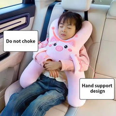Car Seat Safety Neck Pillow for Kids – Cute Children’s Headrest & Lumbar Support Travel Cushion