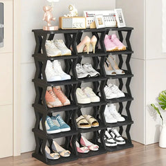 Folding Shoe Rack Entrance Hallway Narrow Shoe Cabinet Home Door Strong Racks Large Capacity Multi-Functional Shoes Storage Rack