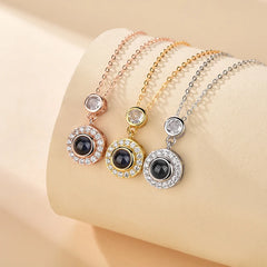 Silver Custom Necklace With Luxury Red Rose Spherical Gift Box For Girlfriend WIfe 2025 Hot Romantic Valentine's Day Gifts