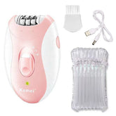 Kemei Women Epilator Electric Hair Removal Facial Body Lady Bikini,Legs,Arms,Armpit Hair Remover Underarms Rechargeable