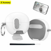 for Men Huawei Freeclip Case Cover with Safety Lock&Phone Stand Sandstone Skins Earphone Cover for Huawei Freeclip Earbuds Case