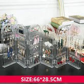 Earring Holder Organizer Jewelry Organiser Stand Foldable Screen Necklace Rack Multi-Purpose Dressing Tablet Jewelry Holder
