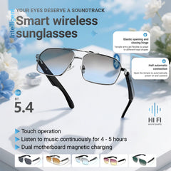 Smart Sunglasses Glasses Wireless Bluetooth Glasses Call Music Headset Outdoor Sports Headphones UV Protection Eyeglasses