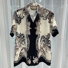 Men's clothing summer high-quality digital printing trendy brand handsome breathable beach shorts short-sleeved T-shirt set