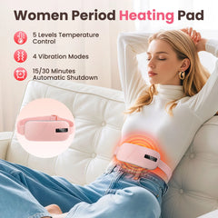 Uterus Warming Belt Electric Thermal Pad Waist Heating Belt Period Pain Relief Waist Protection Hot Compression Vibration Belt