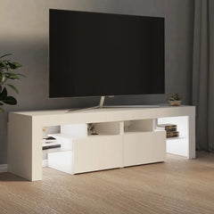 TV cabinet with LED lights White 140x36,5x40 cm