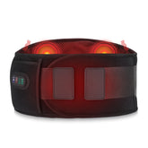 Infrared Heated Vibration Waist Massager Belt 3 Levels Dual Red Light Hot Compress Lower Back Waist Massage Lumbar Support Brace
