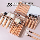BEILI Pink Makeup Brushes High Quality Powder Foundation Blush Eyeshadow Make Up Brush Set Natural Hair косметика