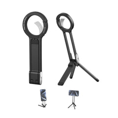 Aluminum Alloy Phone Tripod Carabiner-Mounted For iPhone Portable Dual-sided Magnetic Tripod Desk Phone Handle MagSafe Holder
