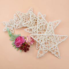 Artificial Star Wreath Plant Wedding Decorative Christmas Holiday Ornament Rattan Garland Door Hanging DIY Gift Home Decorations