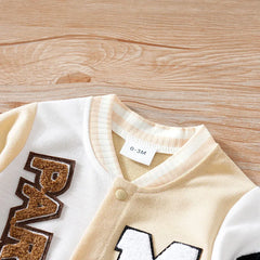 Baby Cartoon Jumpsuit Spring And Autumn Long Sleeved Clothes Baseball Clothes Trendy And Handsome Baby Clothes
