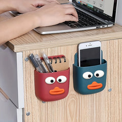 Cute Wall Mounted Storage Box Mobile Phone Plug Holder Stand Rack Remote Control Storage Organizer Case For Air Conditioner TV