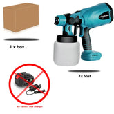 18V Electric Spray Gun Household Disinfection Sterilization Portable Paint Sprayer For Makita 18V Battery with 0/1/2 Battery