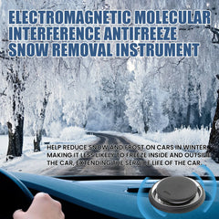 New Electromagnetic Ice Melting Deicer Molecular Portable Car Antifreeze Tools Round Solar Power Supply Snow Remover for Winter