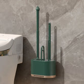 Household Toilet Brush Wall Mounted Toilet Cleaning Brush, No Angle for Comprehensive Cleaning, Suitable for Toilets, 4-in-1 Set