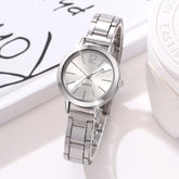 2PCS\Set Set Of Gold And Silver Couple Watches With Minimalist Elements Alloy Dial Strap And Best Gift For Watches
