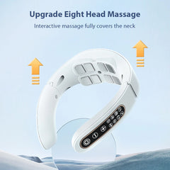Electric Neck Massager 8 Heads 6 Modes 15 Gears Neck Massagers USB Chargeable Vibration Pulse muscle massage Devices For Neck