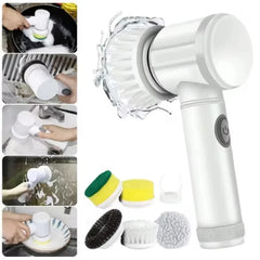 Xiaomi Electric Spin Scrubber Bathroom Cleaning Brush with 5 Brush Heads 5 in 1 Cleaning Brush Kitchen Dishwashing Brush Gadgets