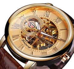 Fully Automatic Movement Mechanical Watch for Men 2024 New Business Casual Breathable Leather Band Sport Watches